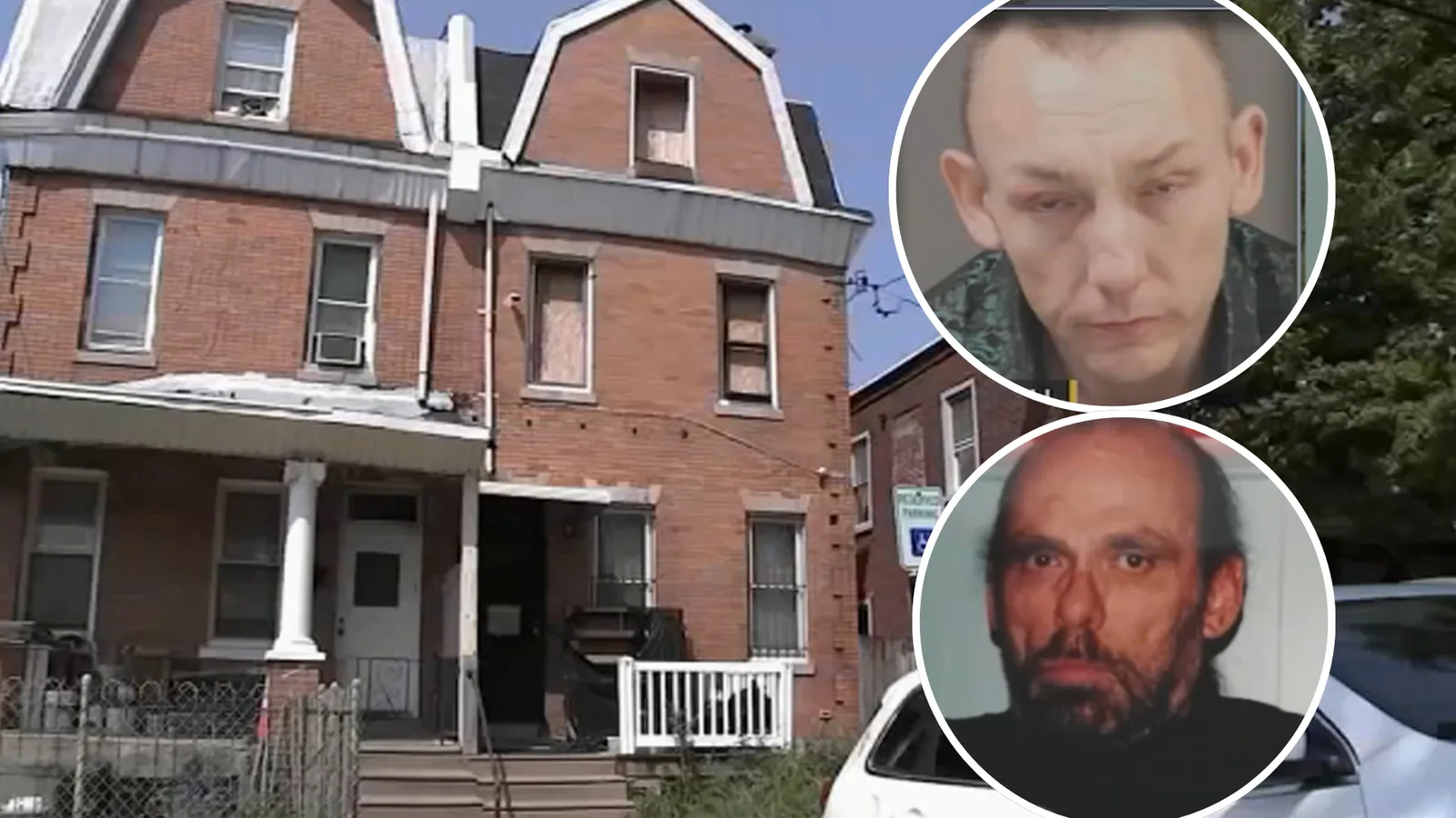 Police and FBI investigators outside a Philadelphia home on West Chew Avenue during a search